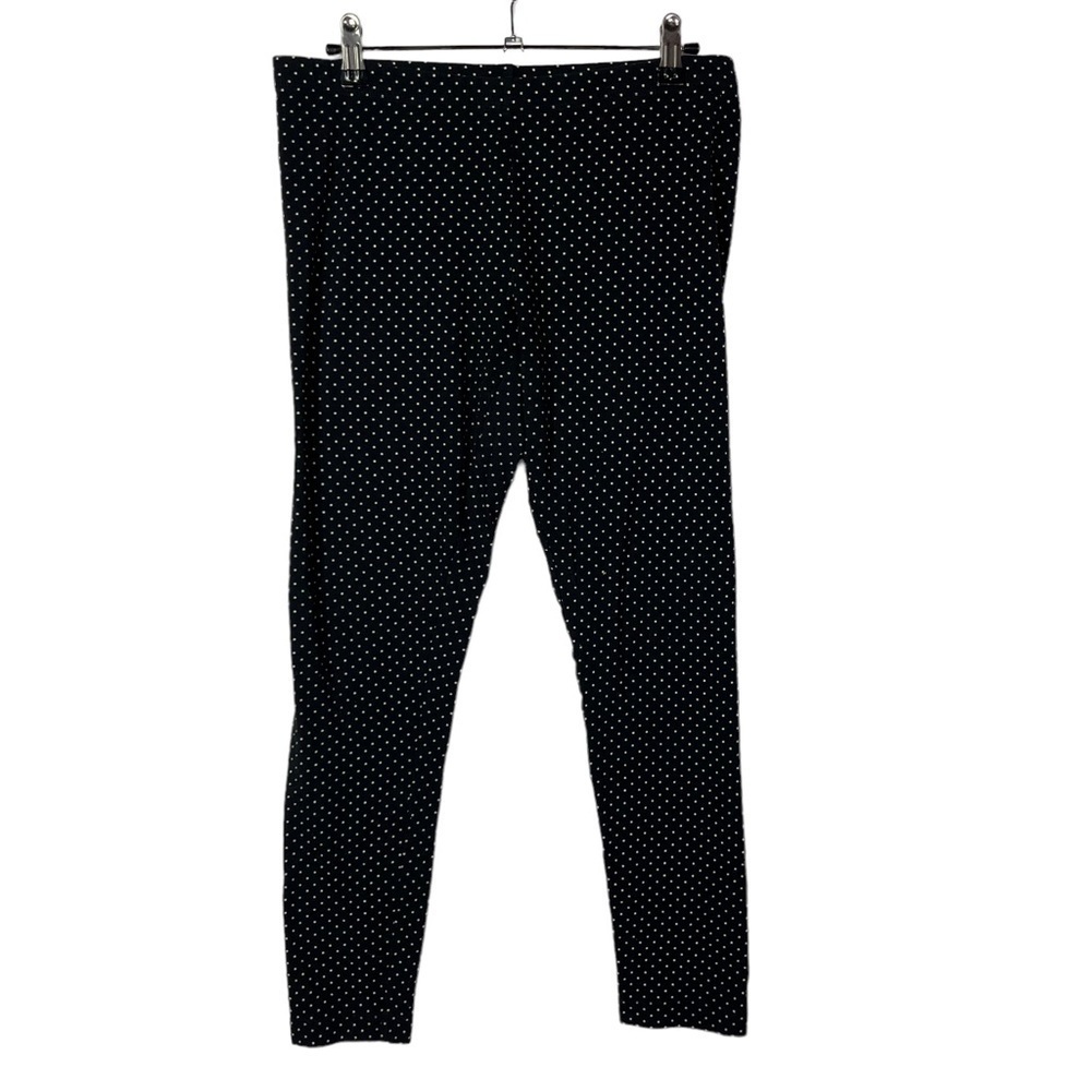 Boutique Black Beige Polka Dot Cotton Leggings‎ M
